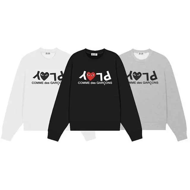 Comme des Garçons Hoodies & Sweatshirts PLAY heart graphic crewneck sweatshirt product detail image 3