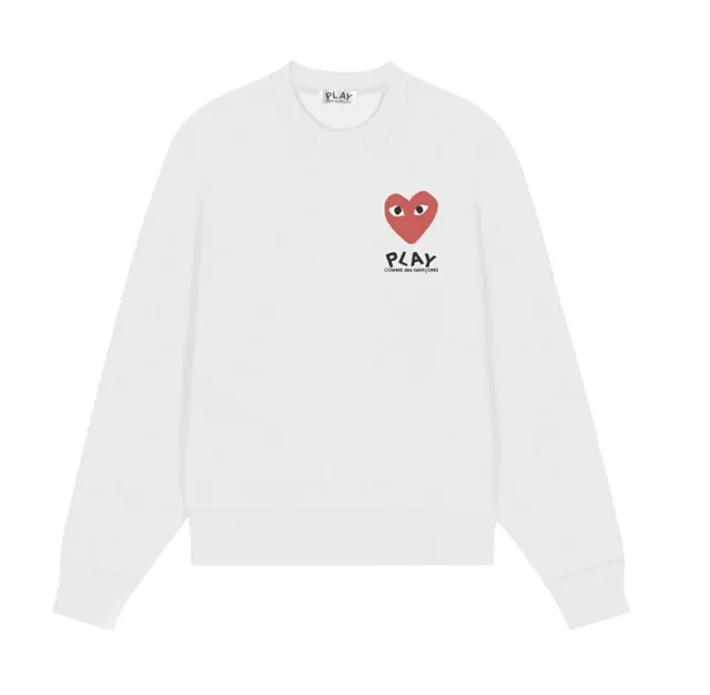 Comme des Garçons Hoodies & Sweatshirts PLAY heart graphic crewneck sweatshirt product detail image 11