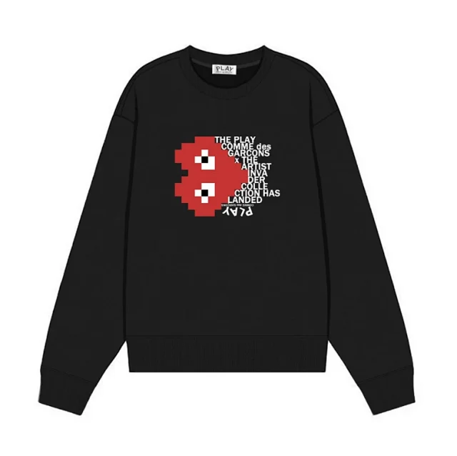 Comme des Garçons Hoodies & Sweatshirts PLAY heart graphic crewneck sweatshirt product detail image 18