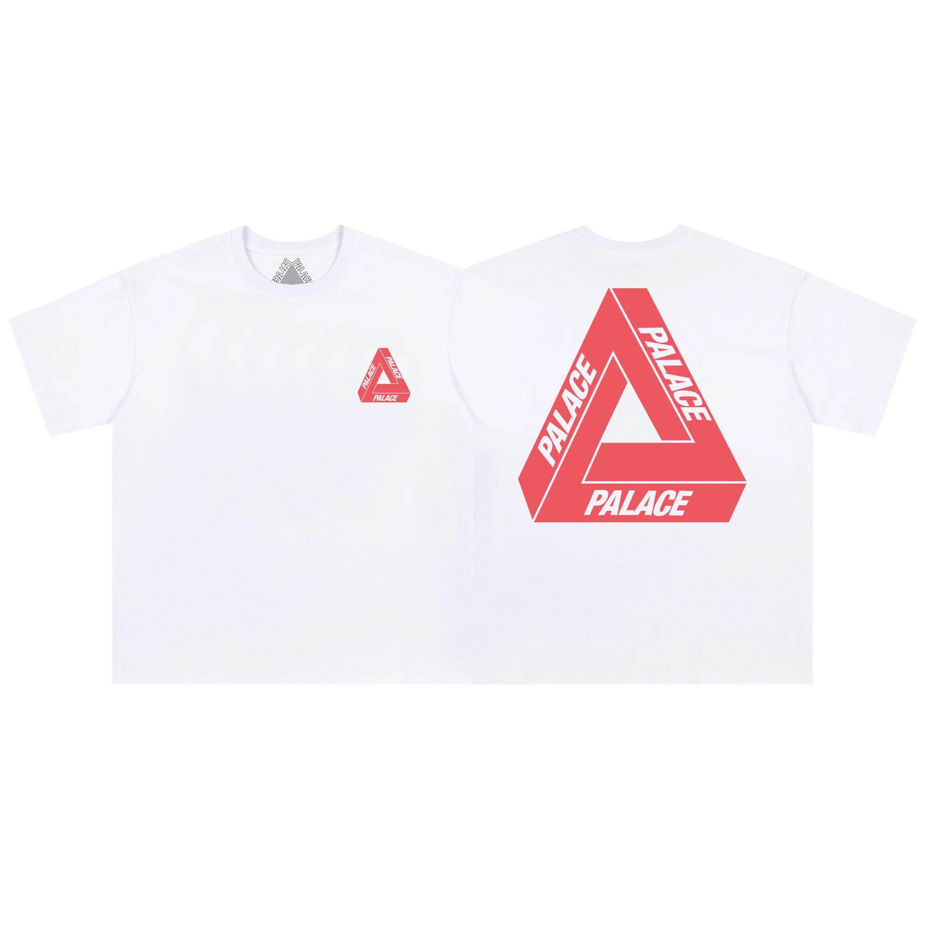 Palace T-Shirts Tri-Ferg Graphic — 03 White and Red
