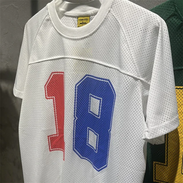 Corteiz Mesh 18 graphic short-sleeve shirt and shorts set product detail image 8