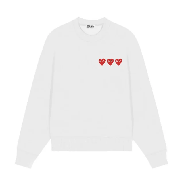 Comme des Garçons Hoodies & Sweatshirts PLAY heart graphic crewneck sweatshirt product detail image 6
