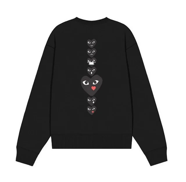 Comme des Garçons Hoodies & Sweatshirts PLAY heart graphic crewneck sweatshirt product detail image 19