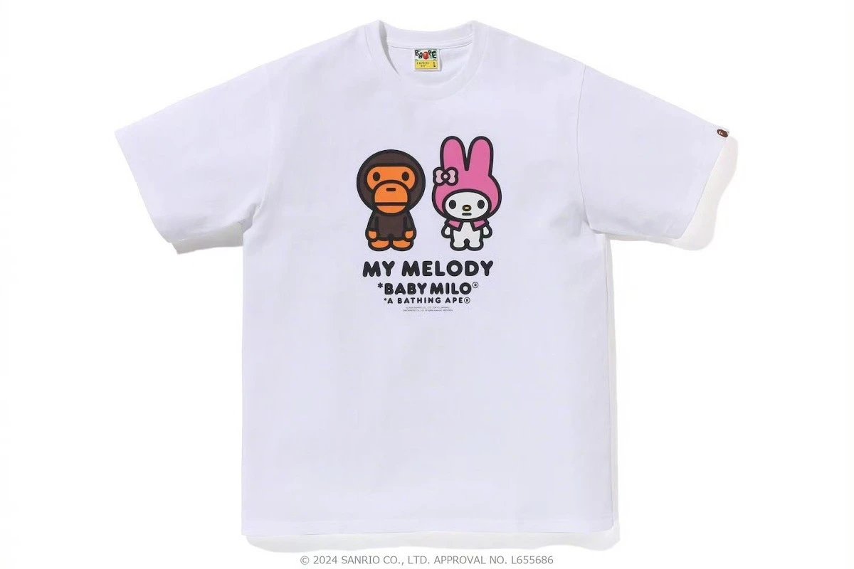 A Bathing Ape T-Shirts Baby Milo Sanrio Character Graphic — milo
