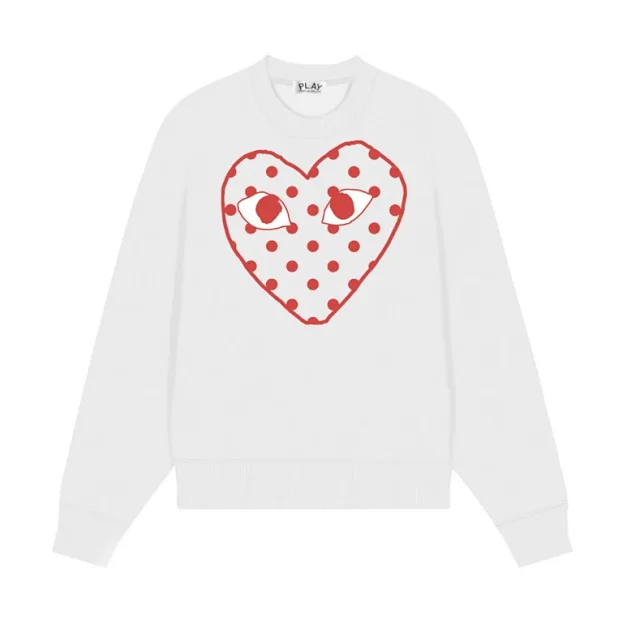 Comme des Garçons Hoodies & Sweatshirts PLAY heart graphic crewneck sweatshirt product detail image 20