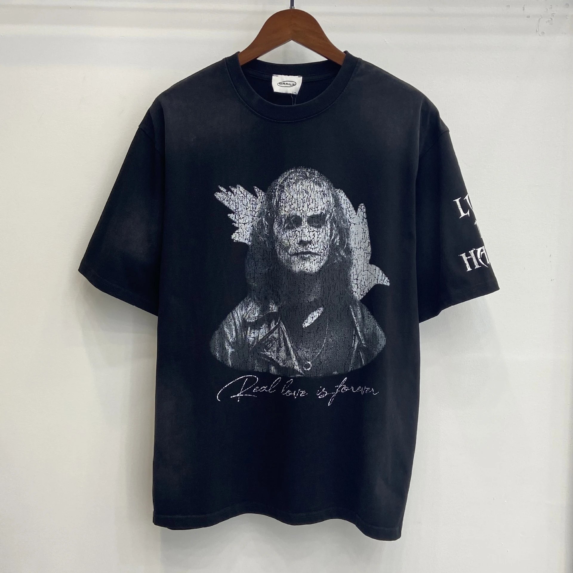 GRAILZ T-Shirts Oversized Graphic Print — Black GR 63