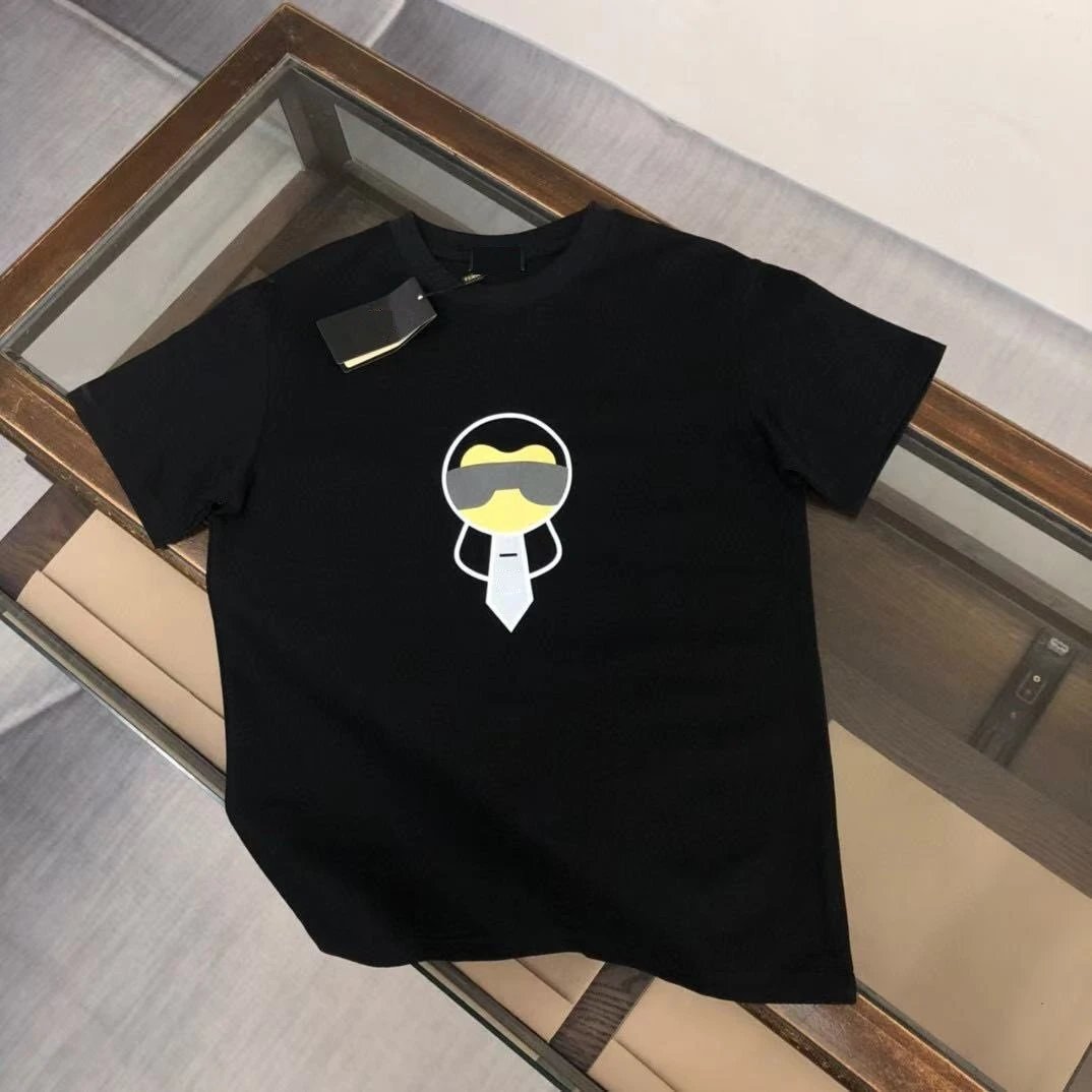 Fendi T-Shirts Short-Sleeve Logo Print — F60