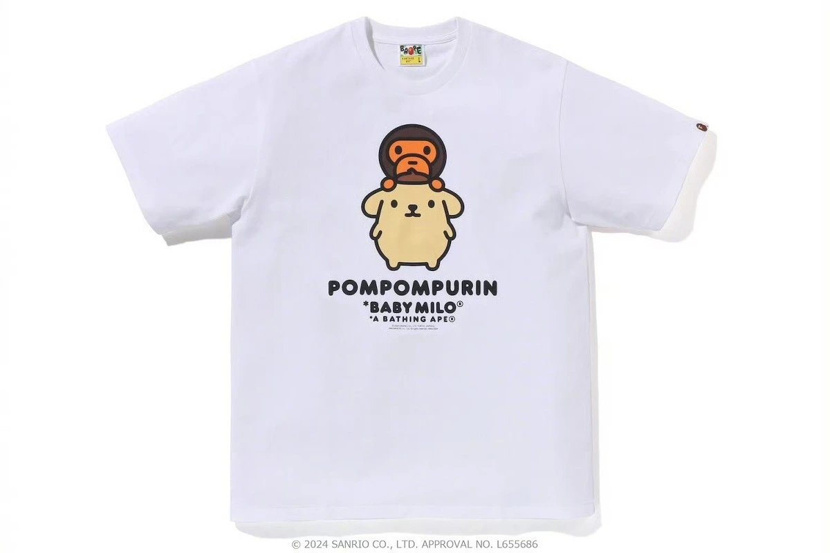 A Bathing Ape T-Shirts Baby Milo Sanrio Character Graphic — Pudding Dog