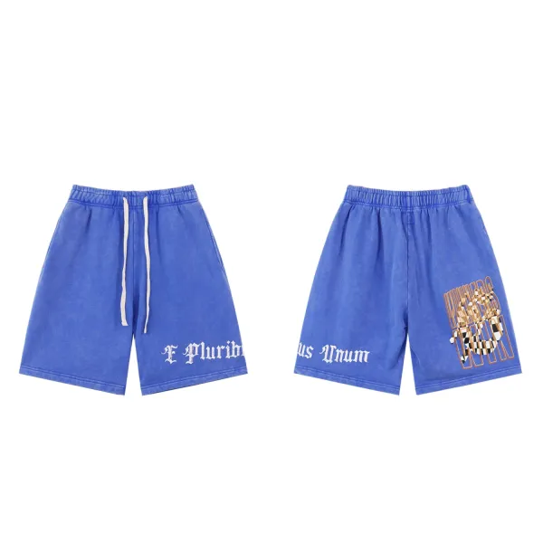 Purple Brand Paint-Splatter Denim Shorts Beige - 24