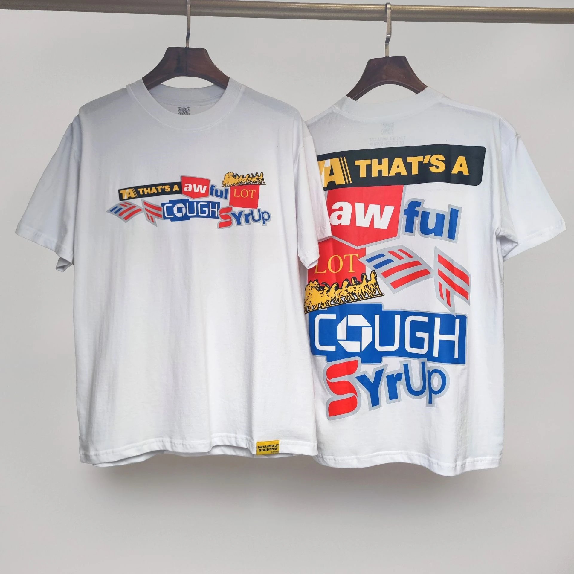 Cough Syrup T-Shirts Graphic Print — 08 White Short-Sleeved