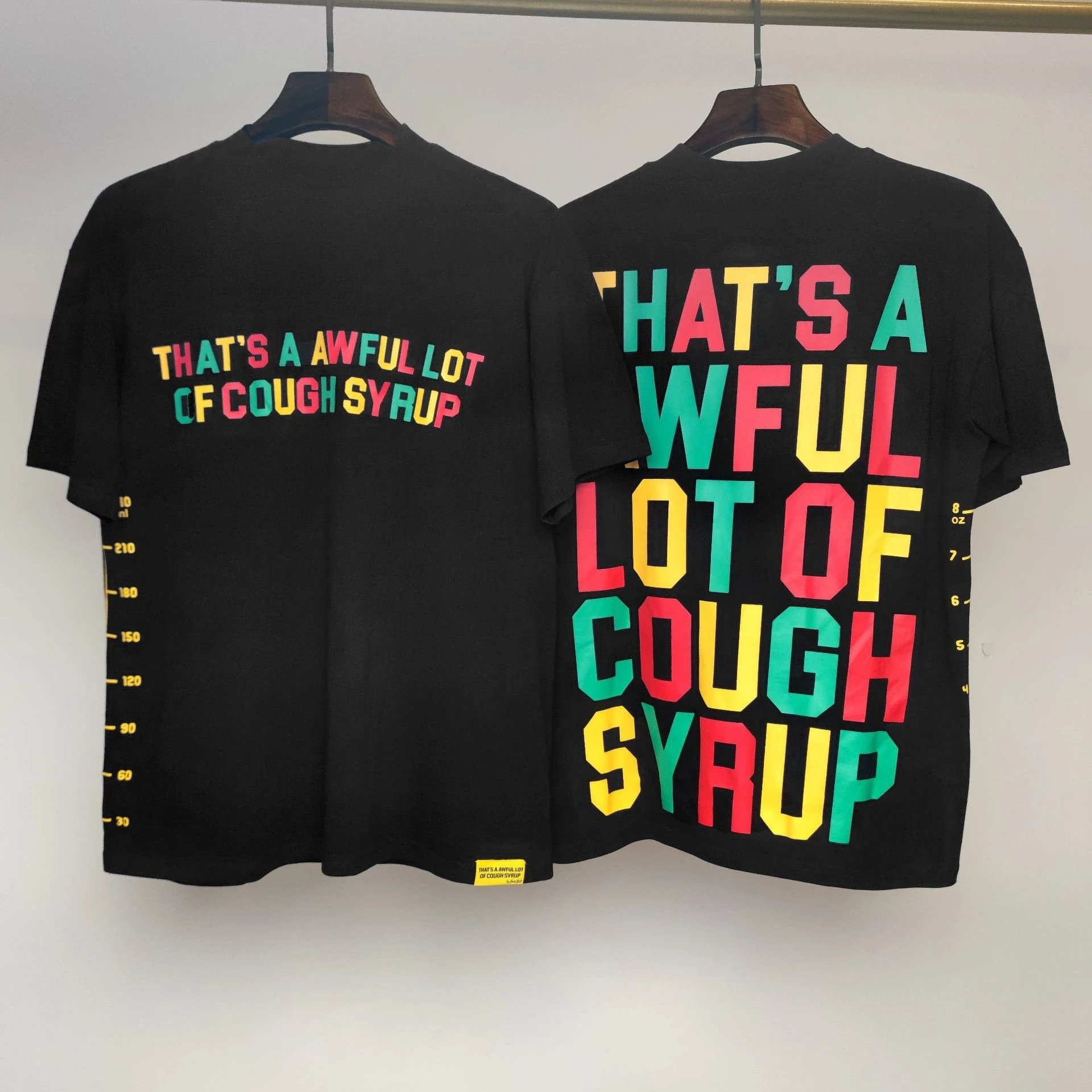 Cough Syrup T-Shirts Graphic Print — 10 Black Short Sleeve
