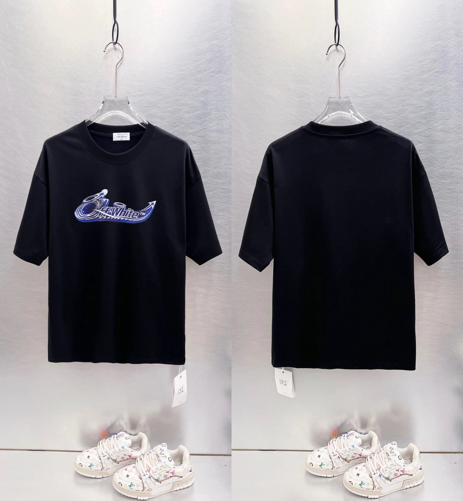 Off-White T-Shirts Graphic-print crew-neck — Black 9625