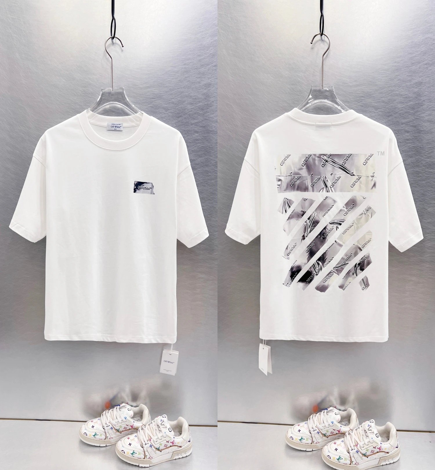 Off-White T-Shirts Graphic-print crew-neck — white 9628