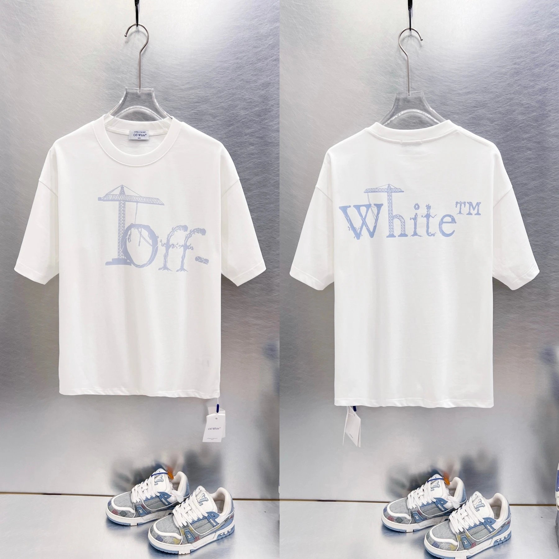 Off-White T-Shirts Graphic-print crew-neck — white 9656