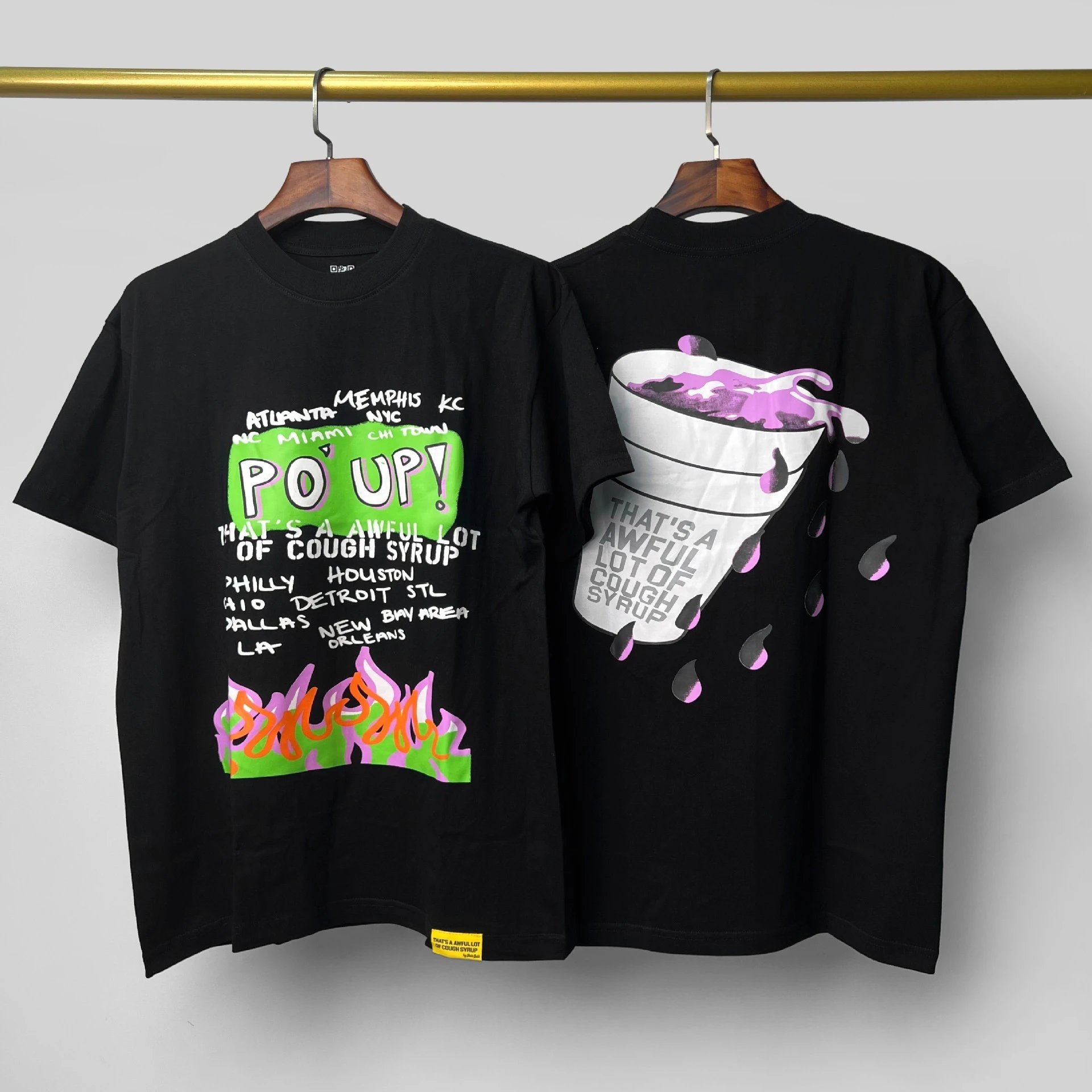 Unbranded T-Shirts Graphic Print — 76 black