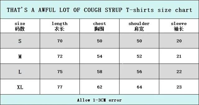 Cough Syrup T-Shirts Graphic Print product detail image 1