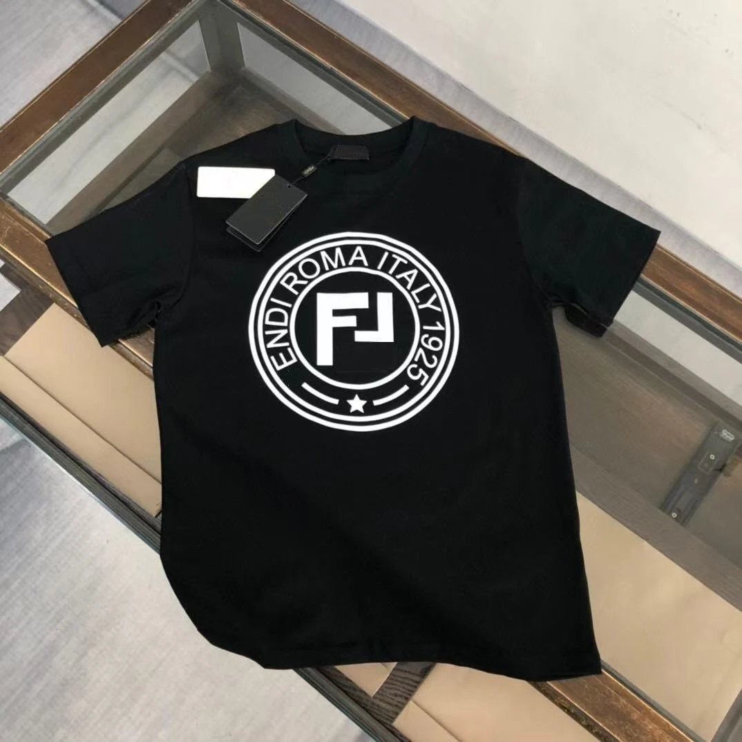 Fendi T-Shirts Short-Sleeve Logo Print — F71