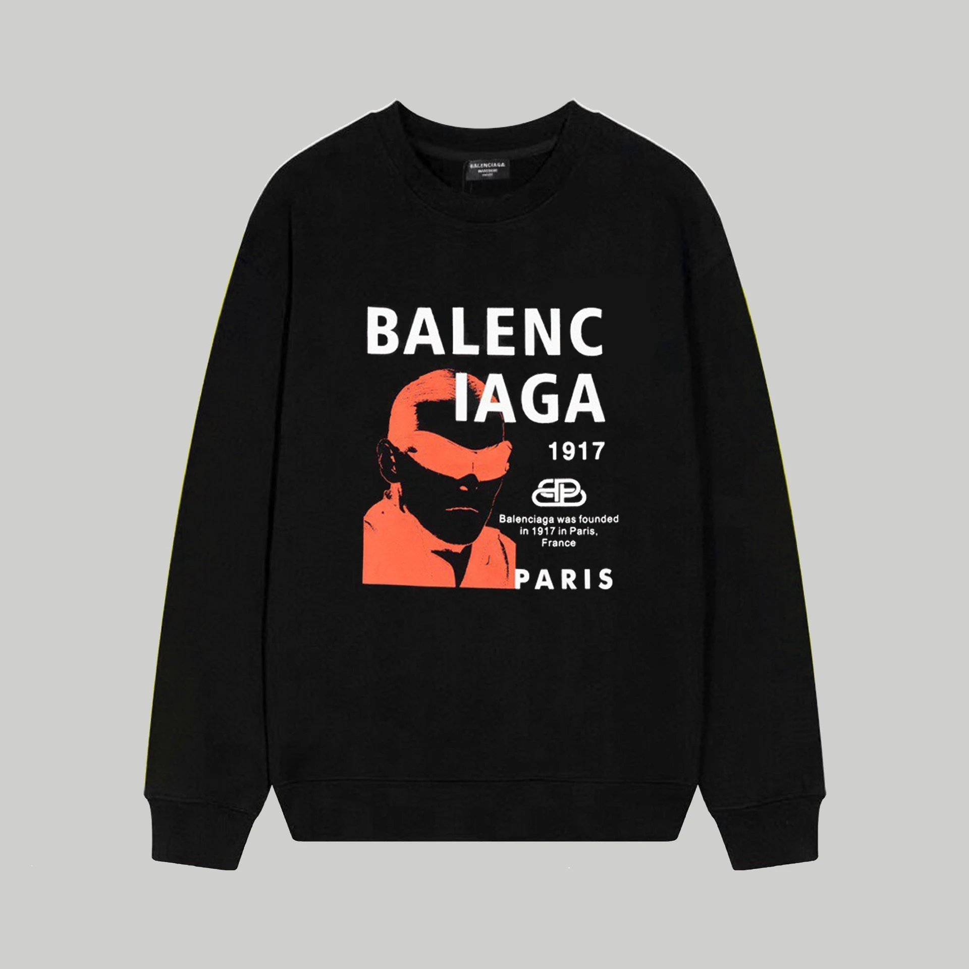 Balenciaga Hoodies & Sweatshirts Crewneck logo-print sweatshirt — 161 Black