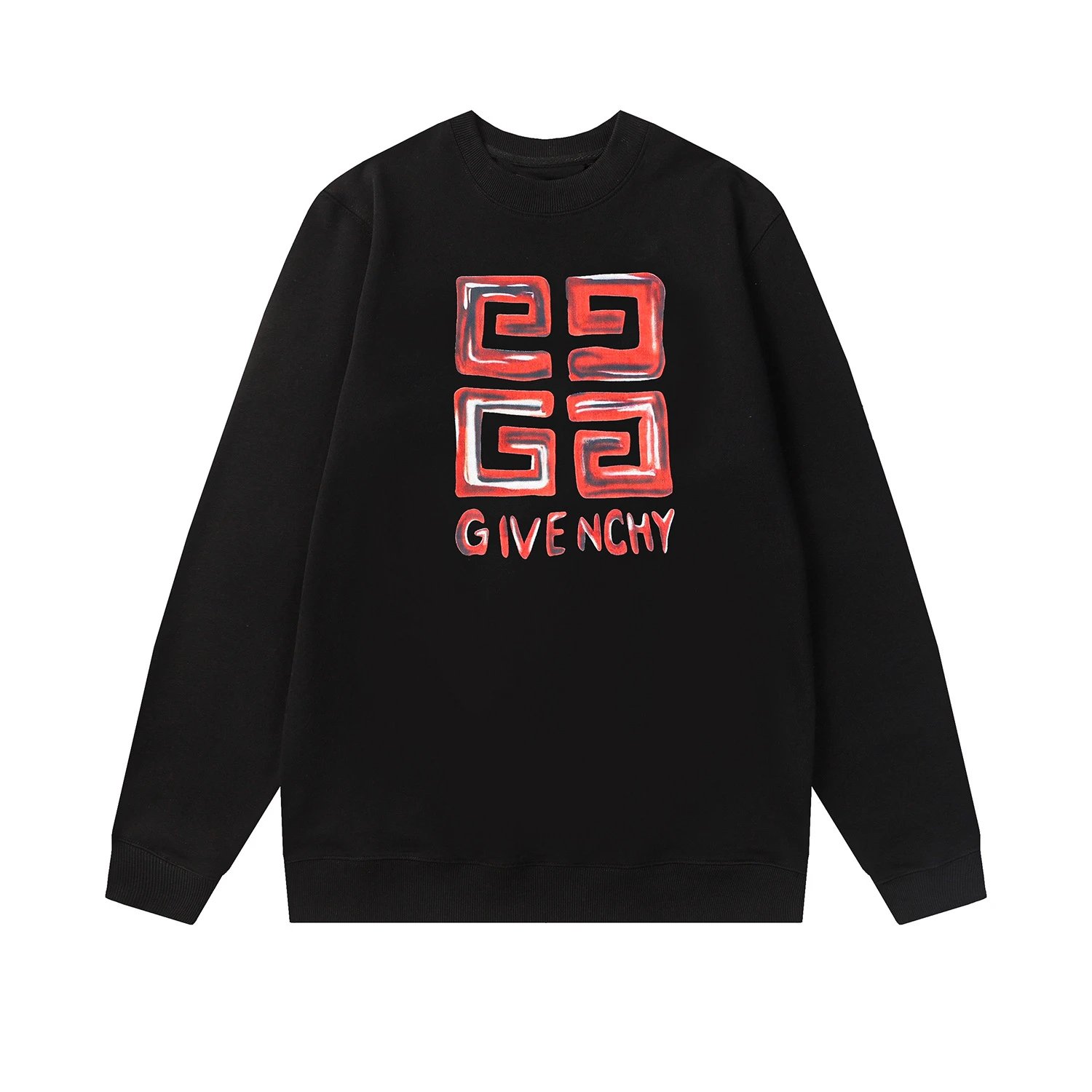 Givenchy Logo Print Green 4G Locks Sweatshirt White Hoodie - 12