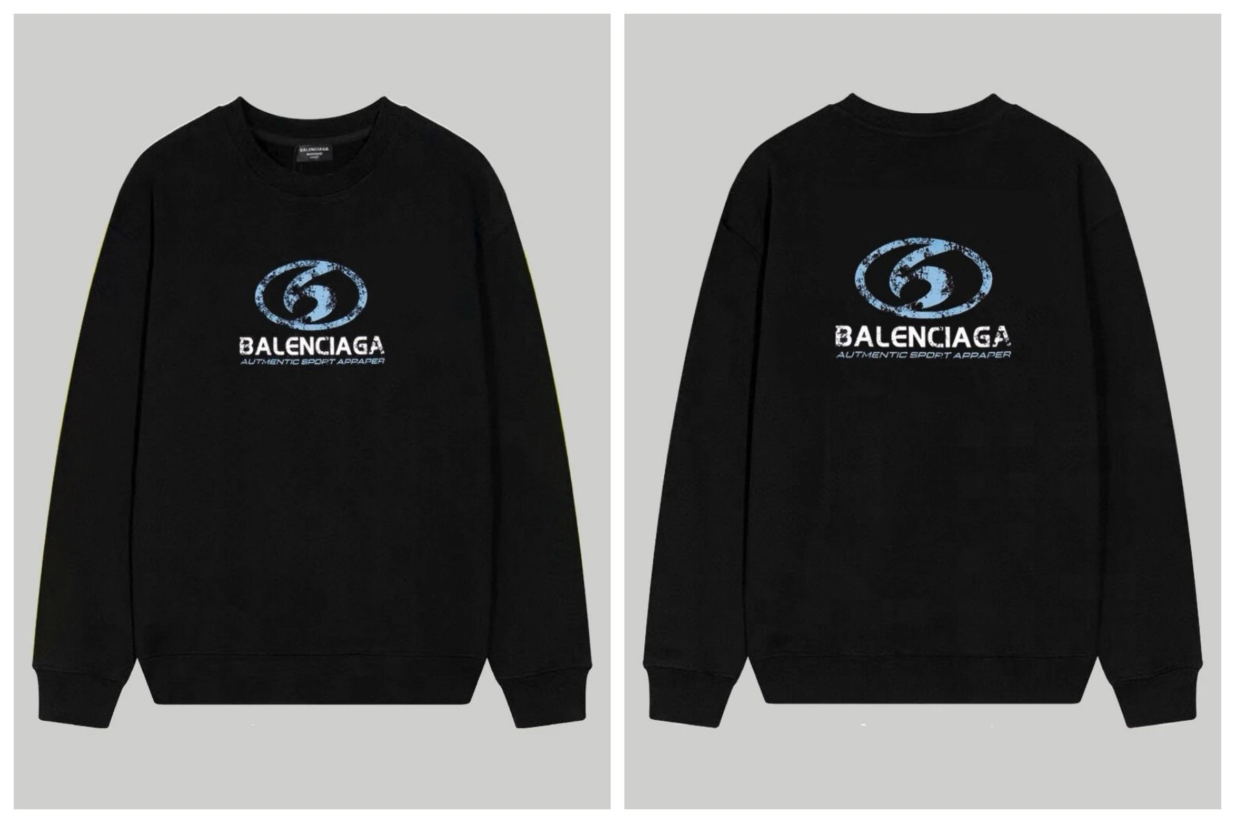 Balenciaga Hoodies & Sweatshirts Crewneck logo-print sweatshirt — 168 black