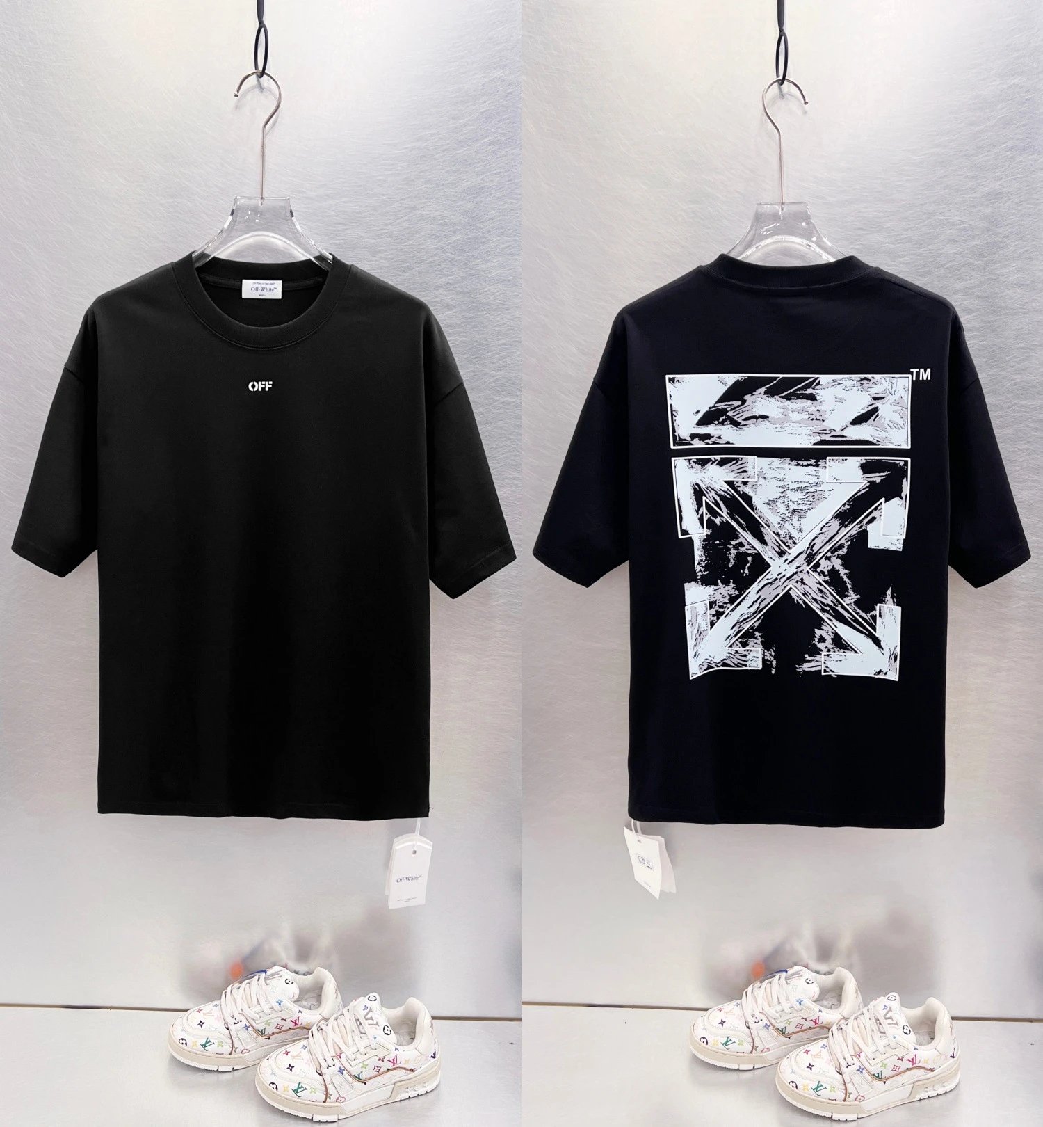 Off-White T-Shirts Graphic-print crew-neck — Black 9622