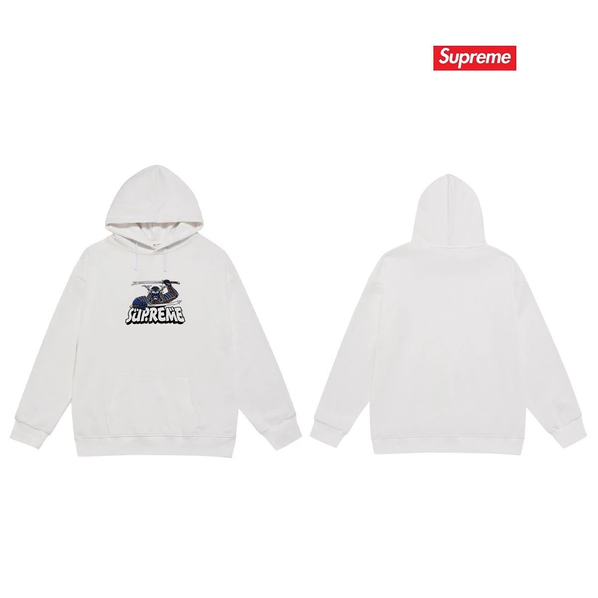 Supreme Hoodies & Sweatshirts Dover Street Market car graphic pullover hoodie — S 2218 White with fleece lining