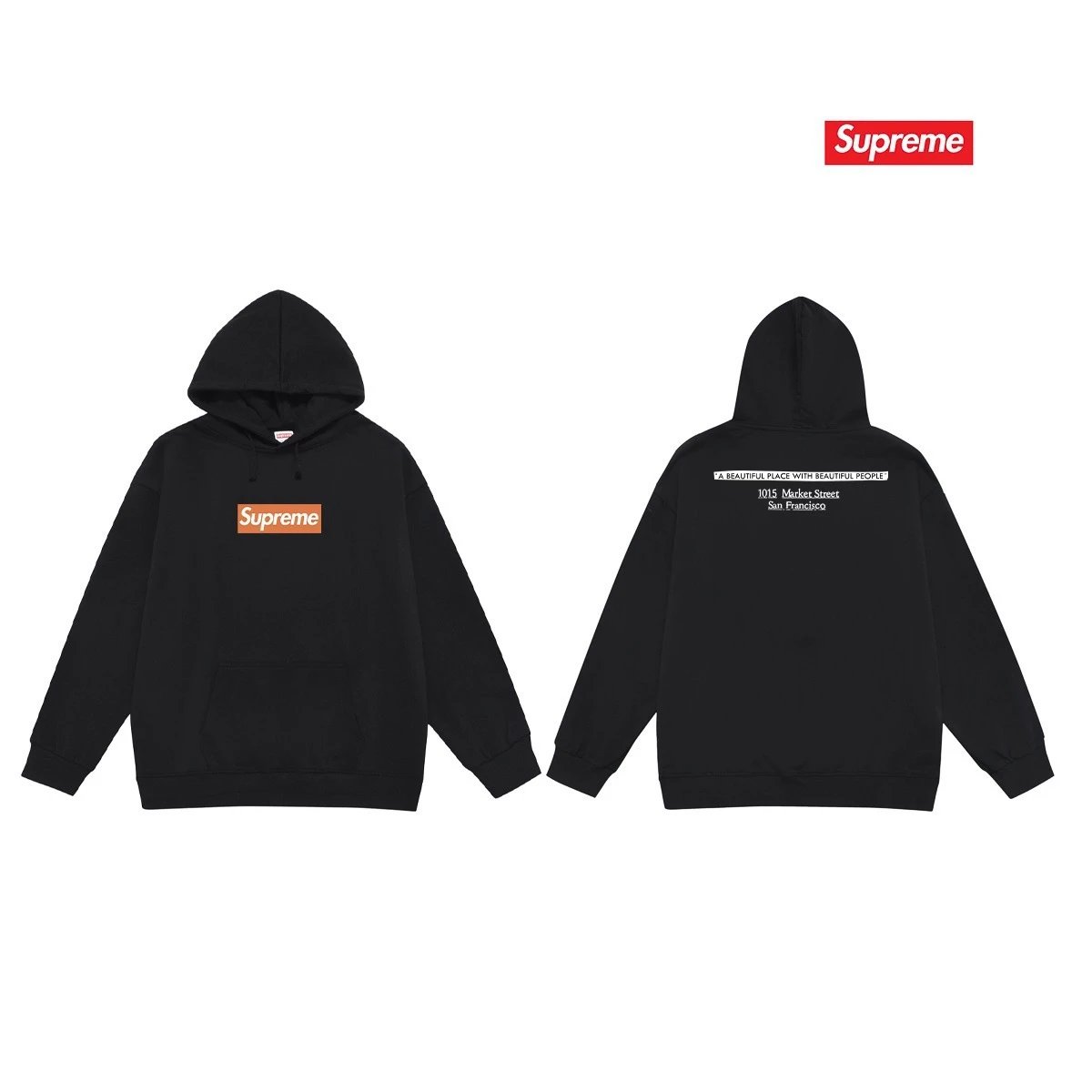 Supreme Hoodies & Sweatshirts Dover Street Market car graphic pullover hoodie — S 2221 Black with fleece lining