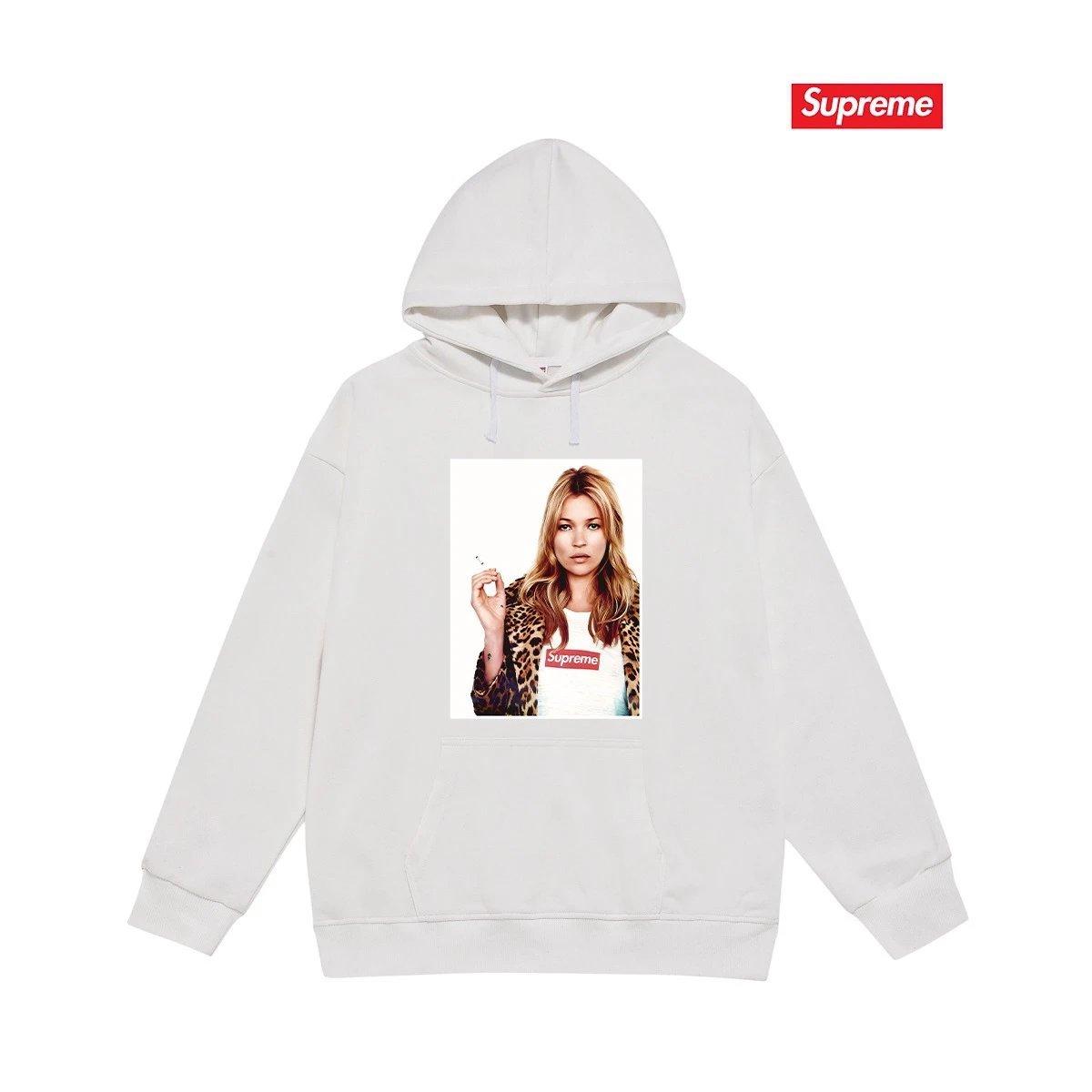 Supreme Hoodies & Sweatshirts Dover Street Market car graphic pullover hoodie — S 2190 White with fleece lining