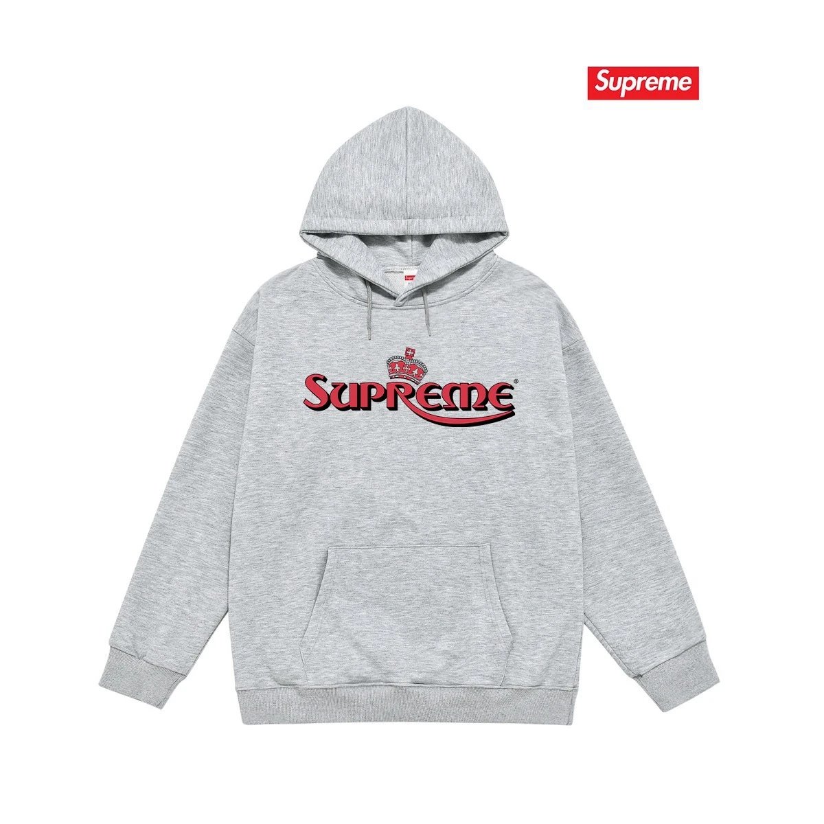 Supreme Hoodies & Sweatshirts Graphic Print Hoodie — S 2223 gray