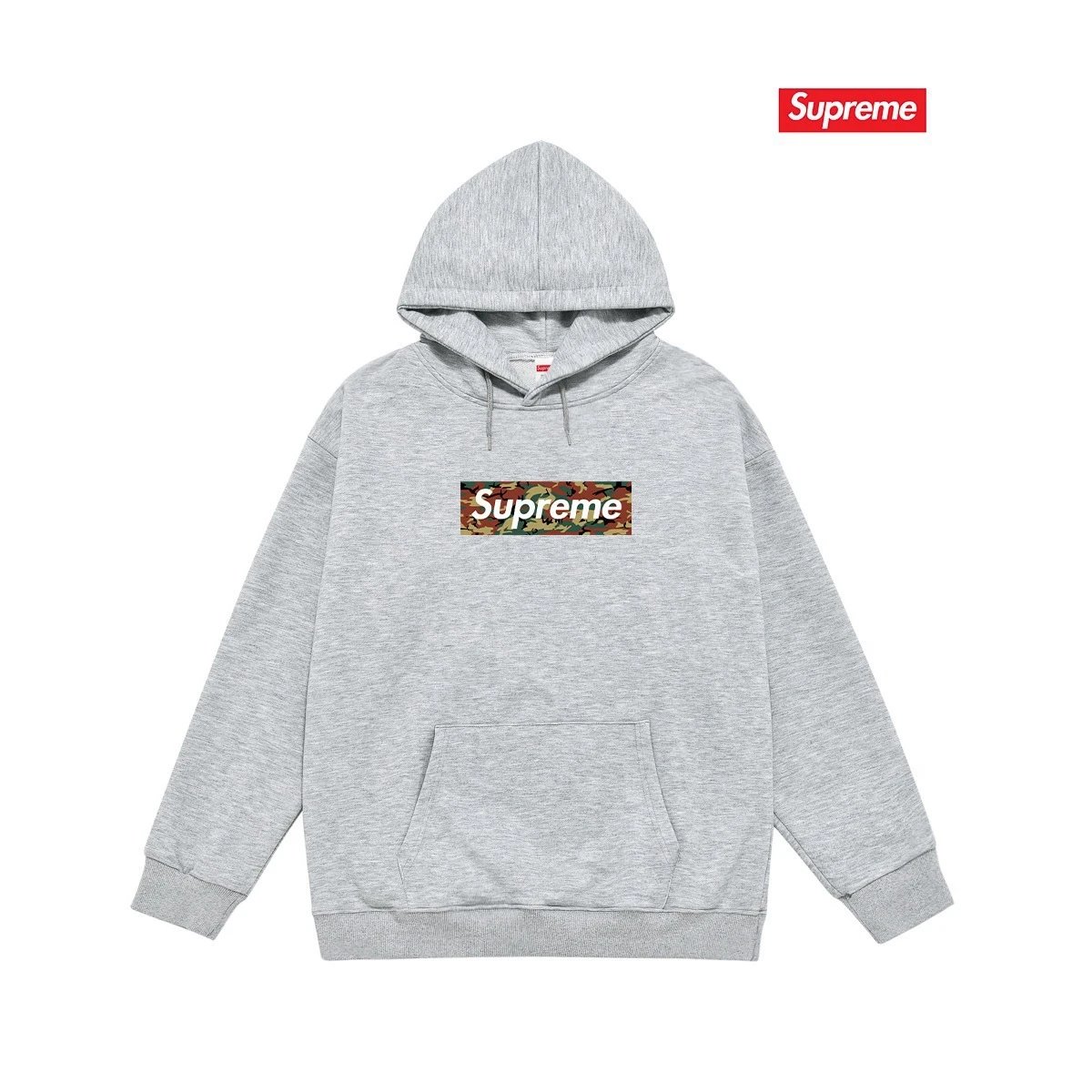 Supreme Hoodies & Sweatshirts Graphic Print Hoodie — S 2227 gray