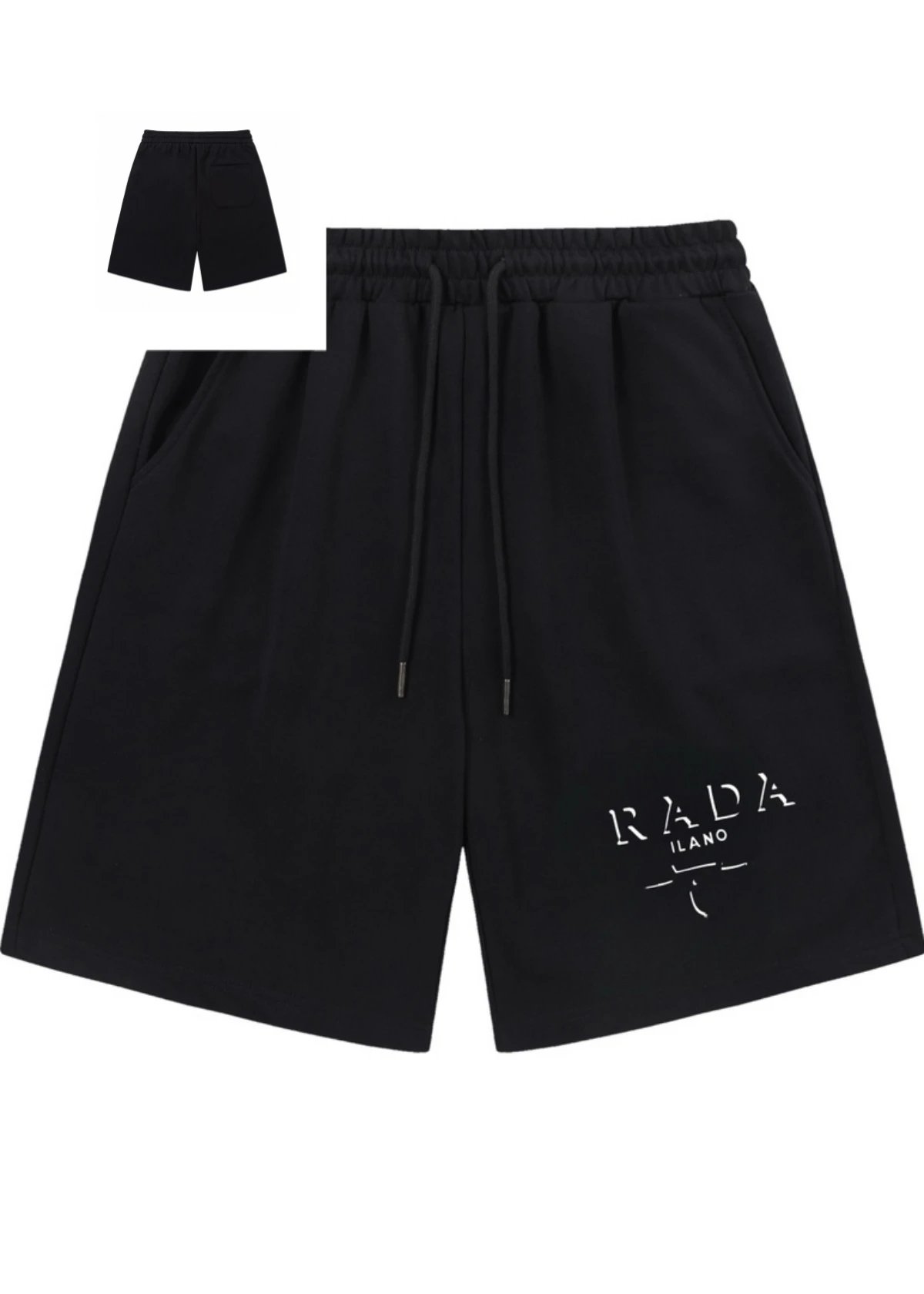 Prada T-Shirts Crew-neck T-shirt with triangular logo plaque — Black. stereo alphabet LOGO