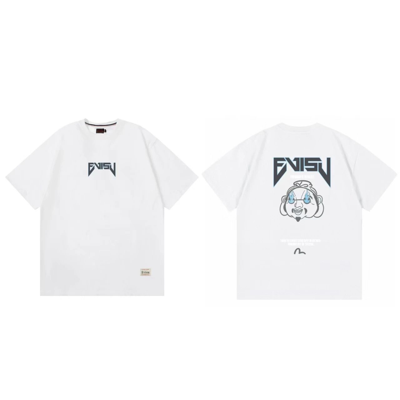 Evisu T-Shirts Short-Sleeve Graphic T-Shirt — white F 230