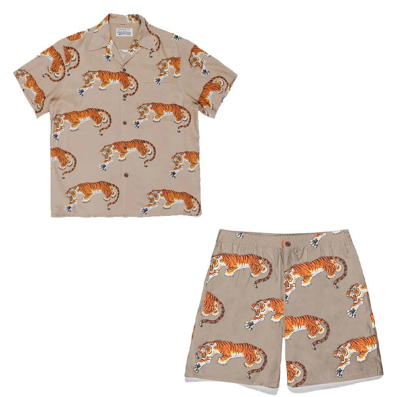 WACKO MARIA Matching Sets Tiger Print Hawaiian Shirt and Shorts Set image 3