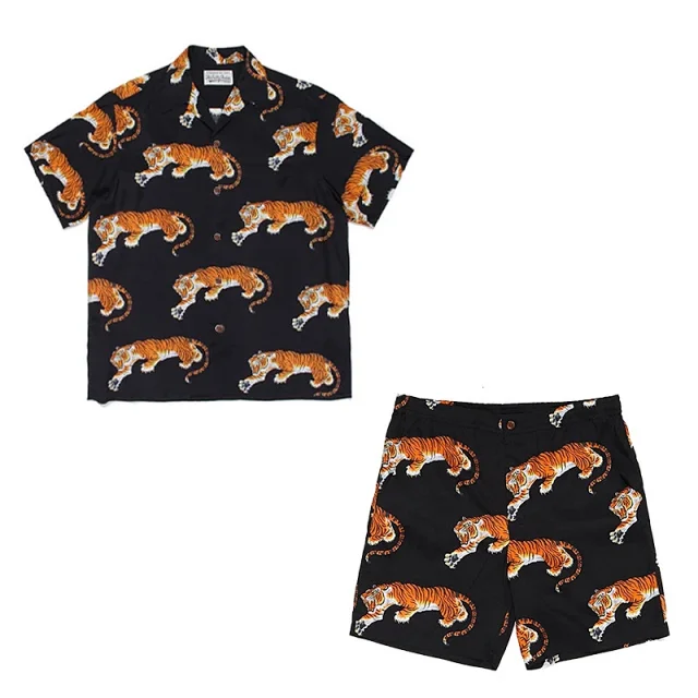 WACKO MARIA Matching Sets Tiger Print Hawaiian Shirt and Shorts Set product detail image 5