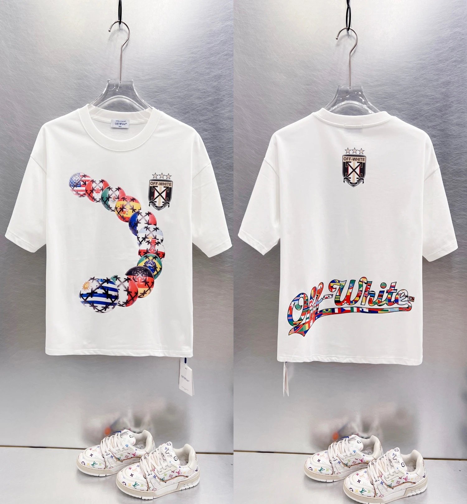 Off-White T-Shirts Graphic-print crew-neck — white 9621