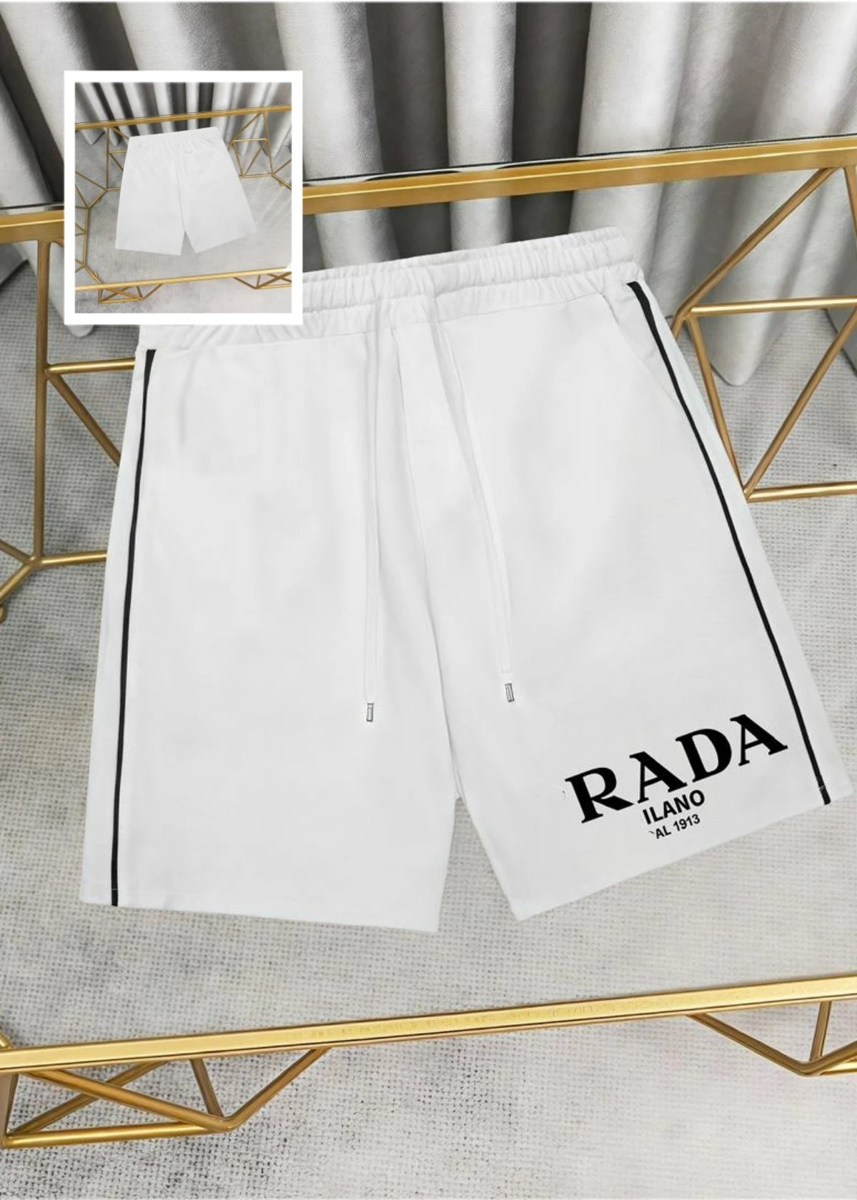 Prada T-Shirts Crew-neck T-shirt with triangular logo plaque — White. letter LOGO Printed pattern 03