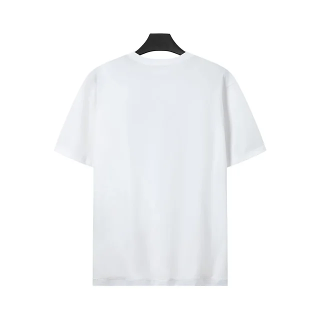 Prada T-Shirts Crew-neck T-shirt with triangular logo plaque product detail image 32
