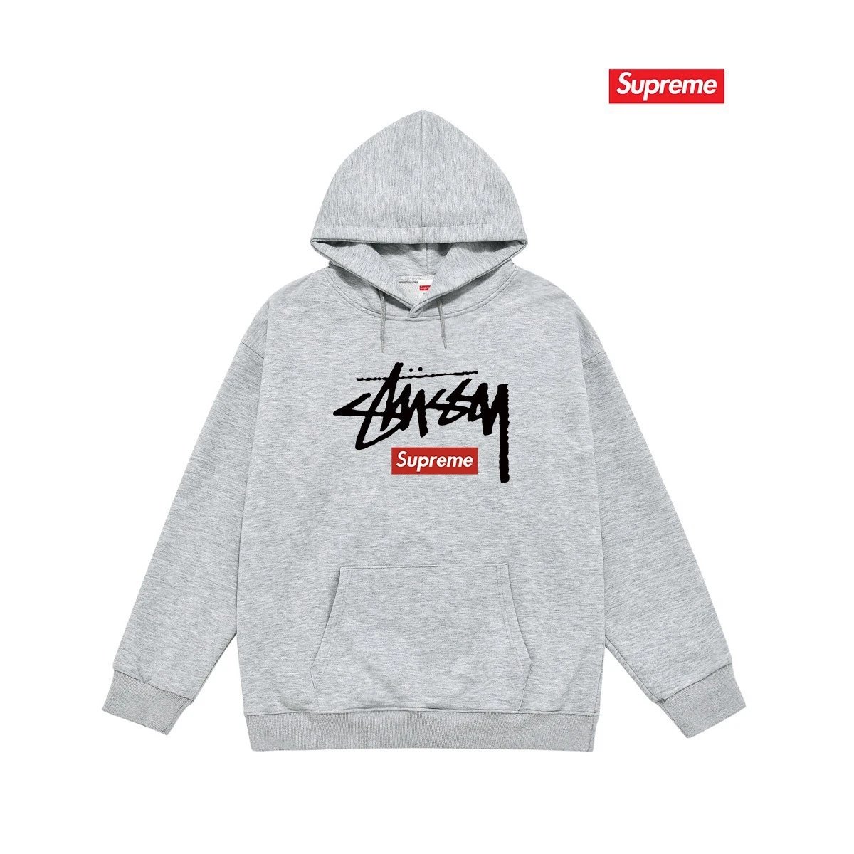 Supreme Hoodies & Sweatshirts Graphic Print Hoodie — S 2222 gray