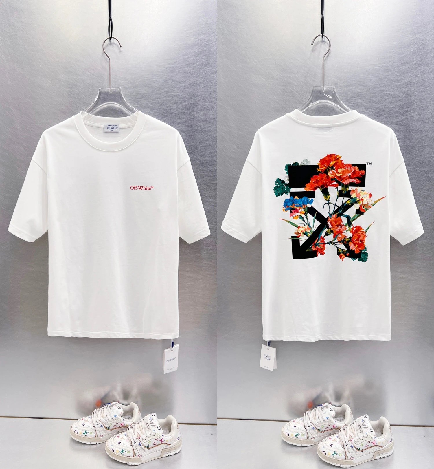 Off-White T-Shirts Graphic-print crew-neck — white 9626