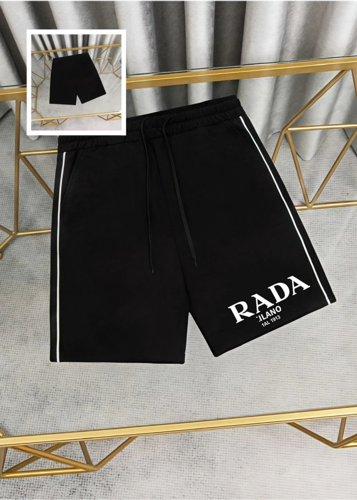 Prada T-Shirts Crew-neck T-shirt with triangular logo plaque — Black. letter LOGO Printed pattern 03