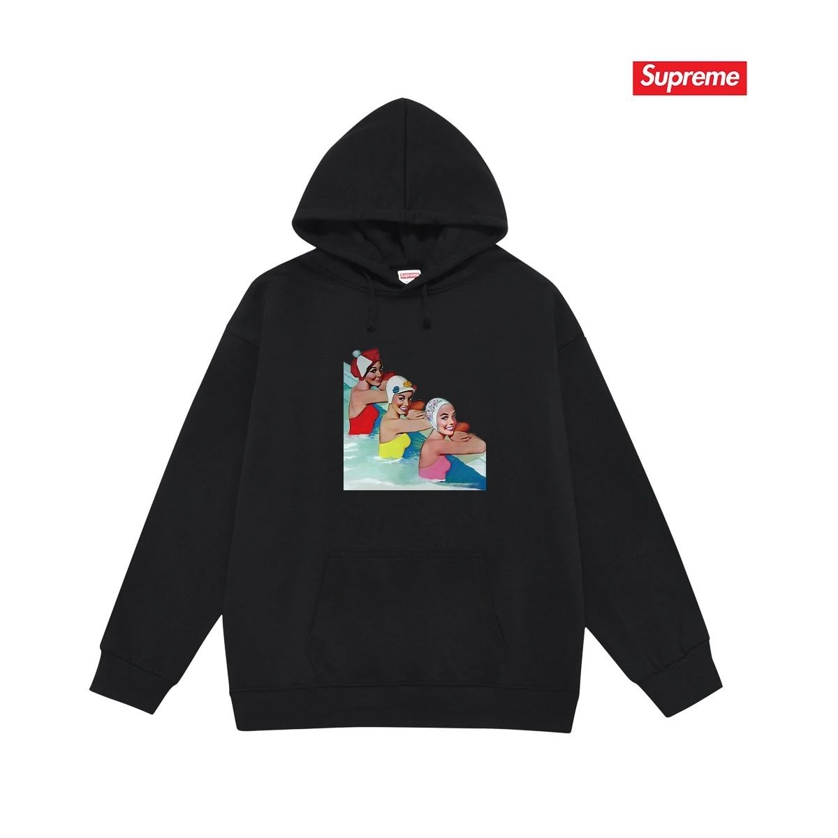 Supreme Hoodies & Sweatshirts Dover Street Market car graphic pullover hoodie — S 2187 Black with fleece lining