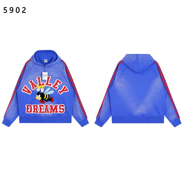 Vale Forever Matching Sets Bee graphic striped hoodie and sweatpants set product detail image 5