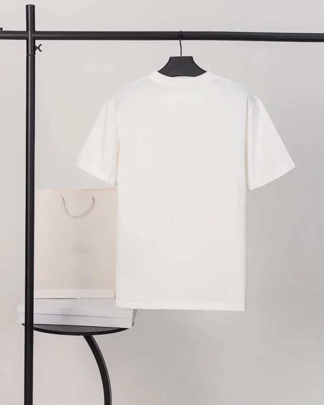 Prada T-Shirts Crew-neck T-shirt with triangular logo plaque product detail image 14