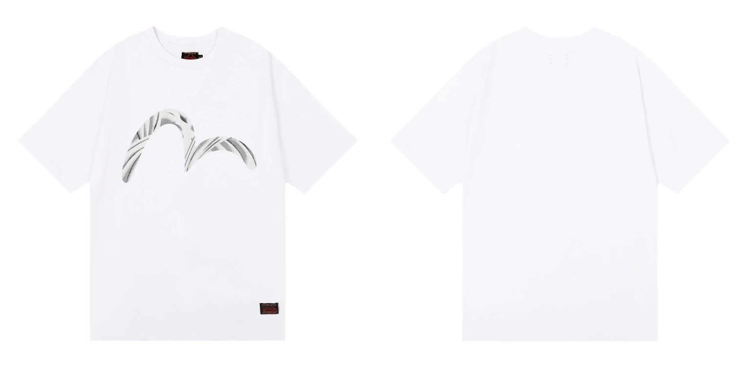 Evisu T-Shirts Short-Sleeve Graphic T-Shirt — QC 021 white