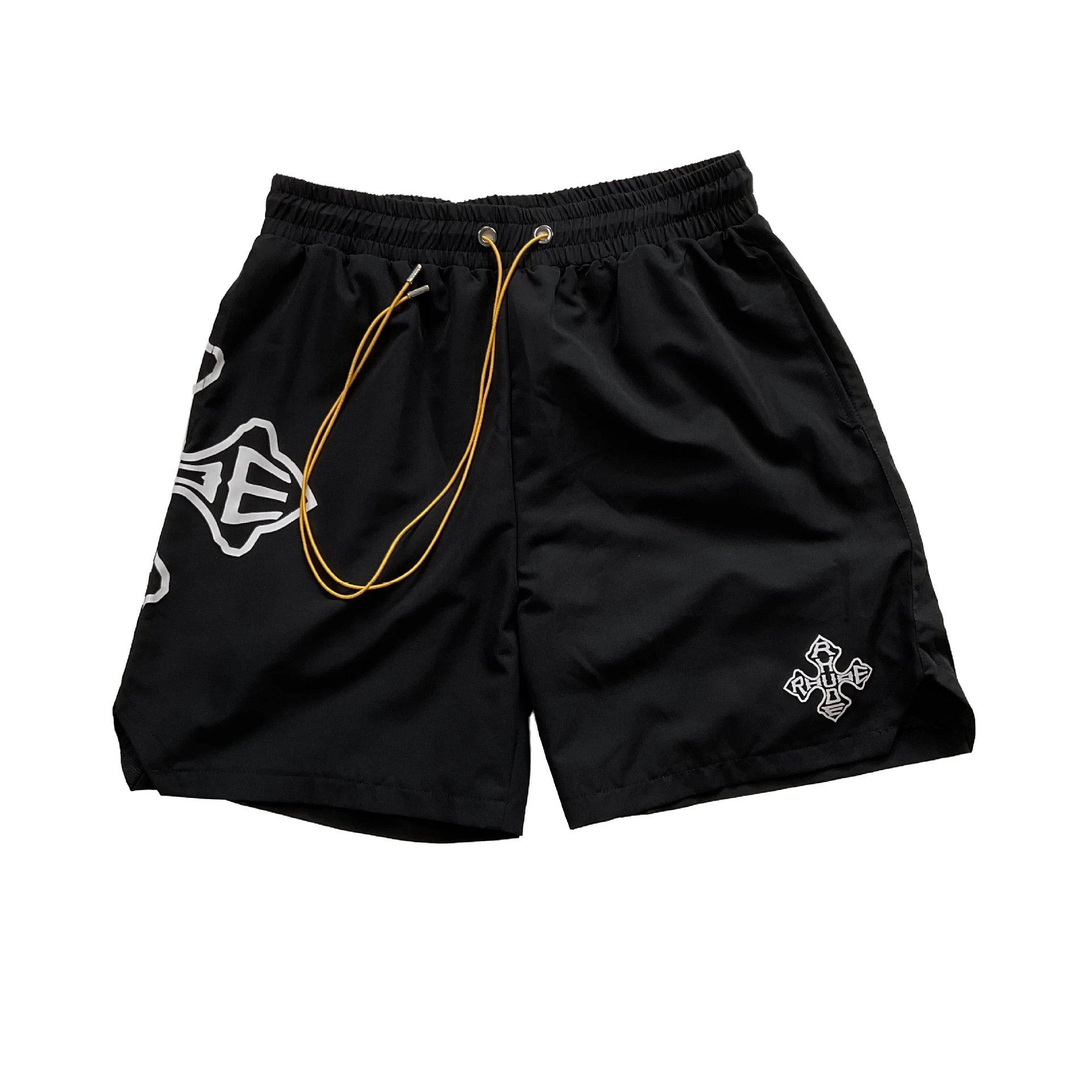 Rhude Shorts Nylon with New Era Graphic Print and Contrast Drawstring image 5