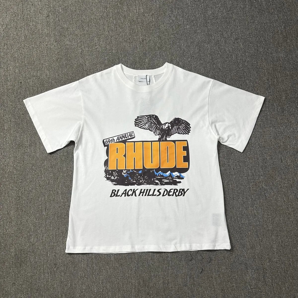 Rhude T-Shirts Cannes graphic print — 1199 white