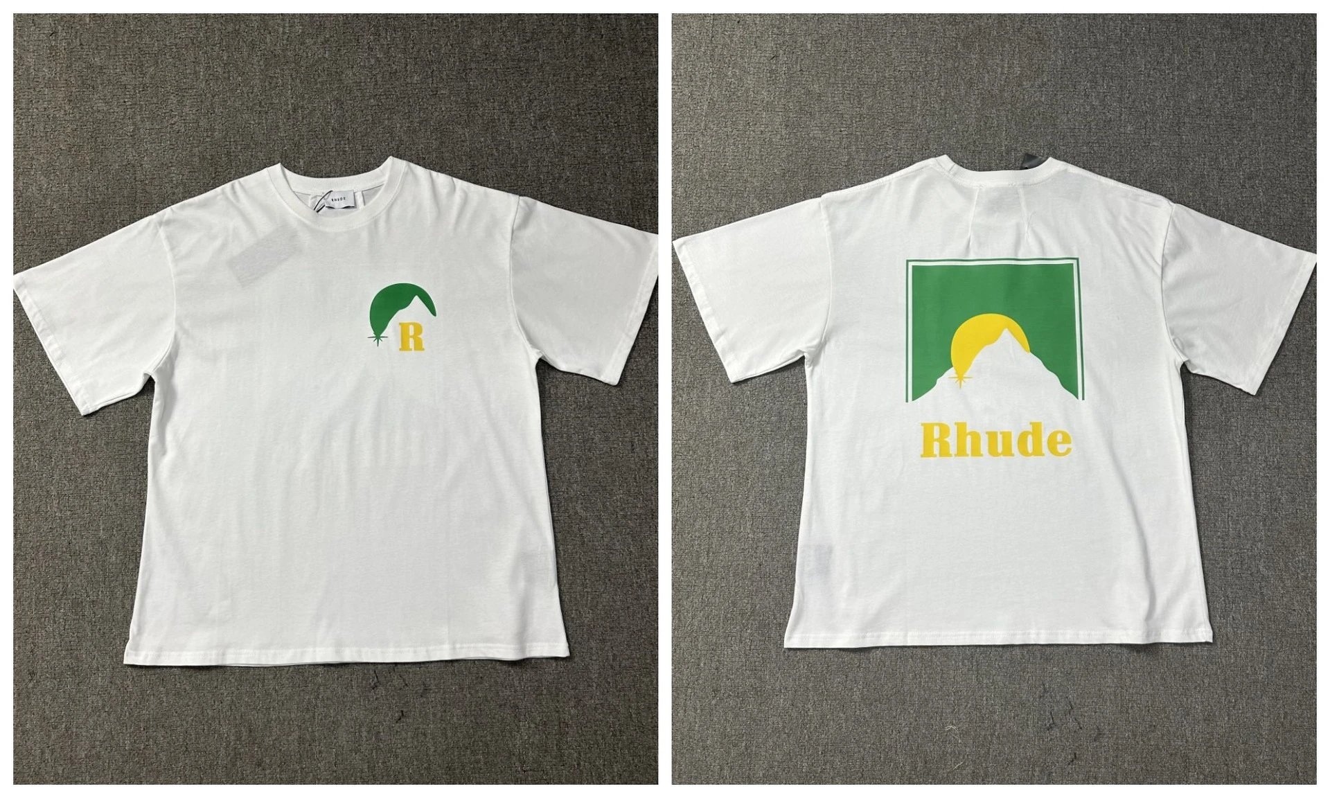 Rhude T-Shirts Cannes graphic print — 1201 white