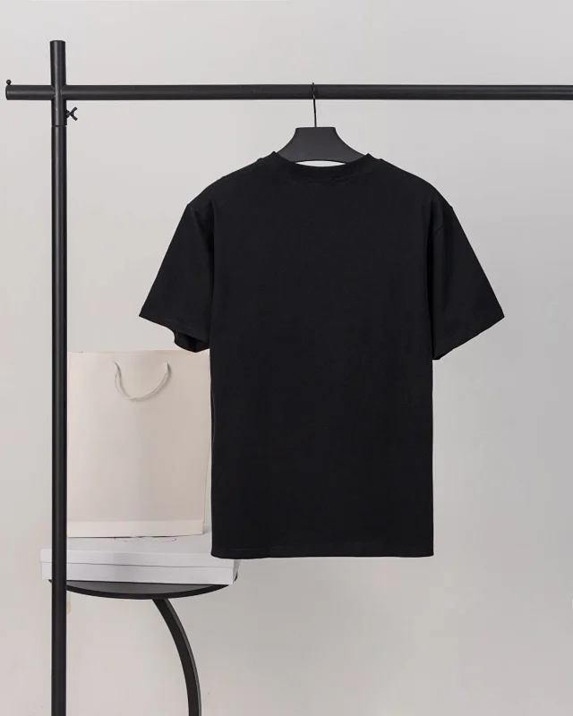 Prada T-Shirts Crew-neck T-shirt with triangular logo plaque product detail image 12