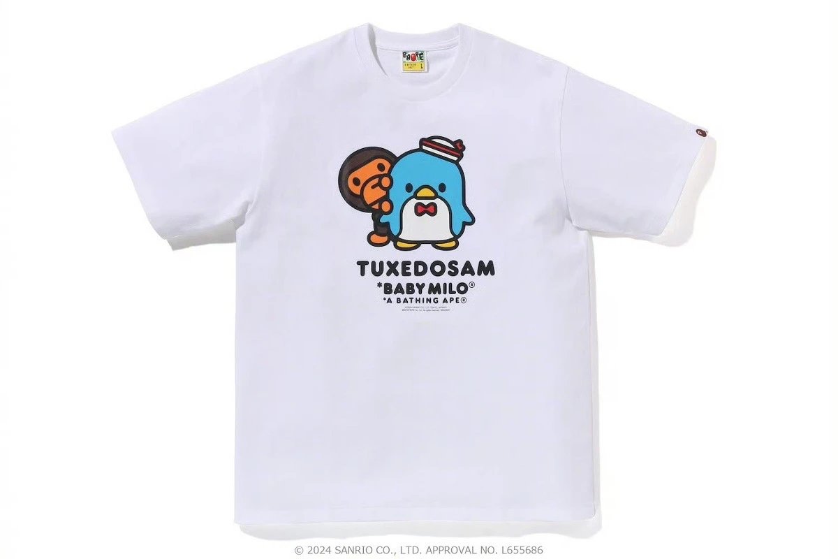 A Bathing Ape T-Shirts Baby Milo Sanrio Character Graphic — Penguin