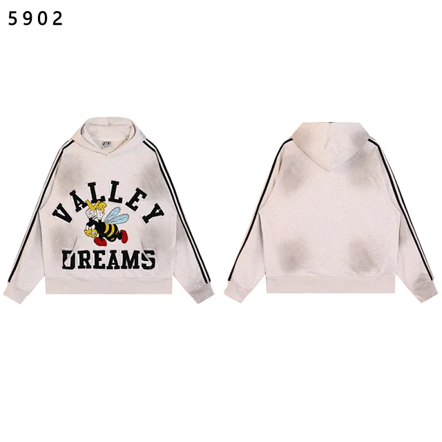 Vale Forever Matching Sets Bee graphic striped hoodie and sweatpants set product detail image 3